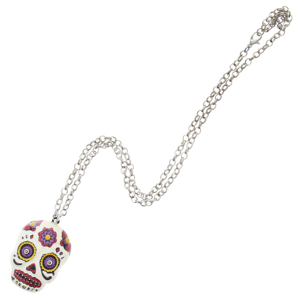 Black and Silver Multi Skull Necklace (Chain 42 + 8cm)