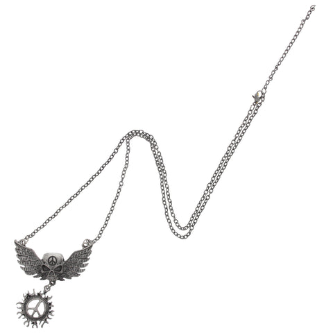 Winged Skull with Flaming CND