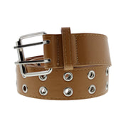 Adjustable PU Belt with 2 Row Eyelets