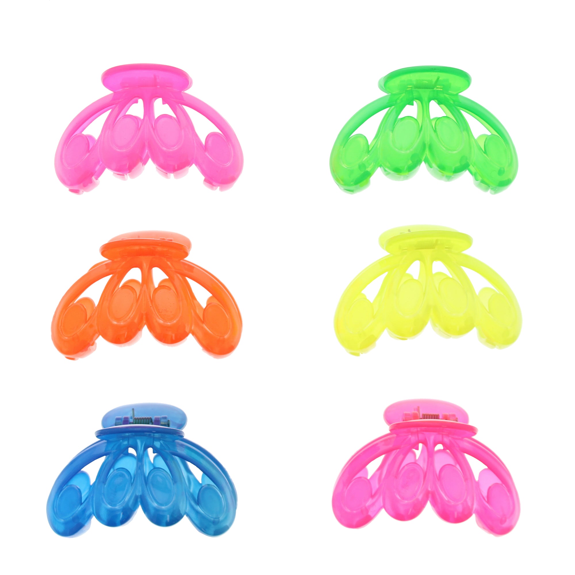 7.5cm Neon Shaped Hair Claw Clips