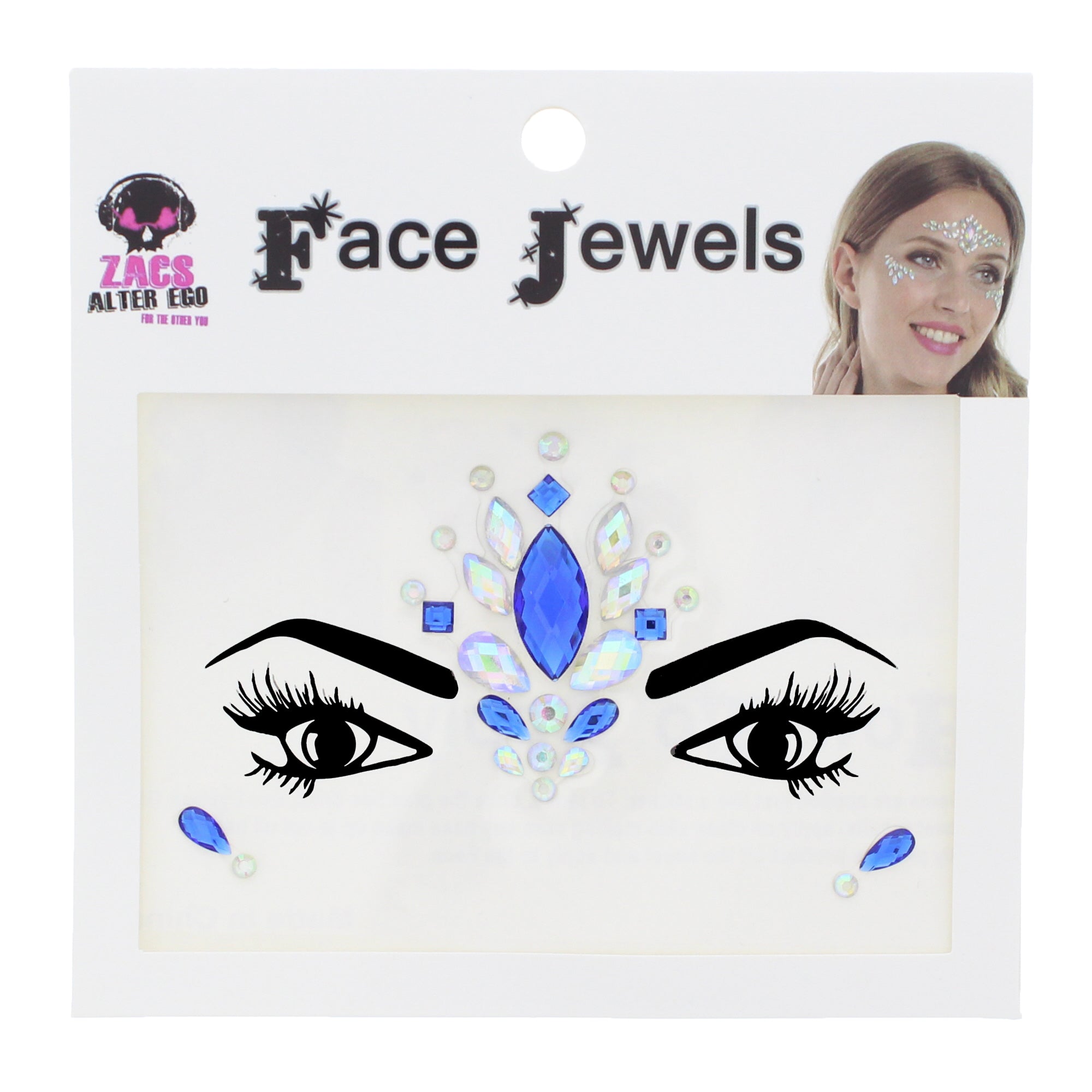Crystal Stone Face Gems / Jewels - Style D