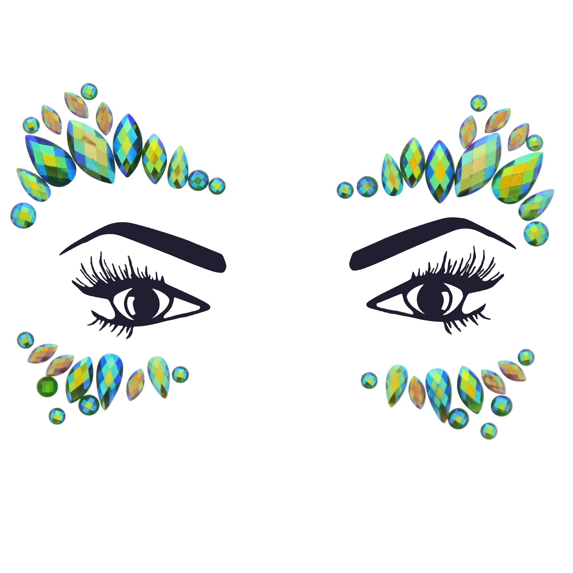 Crystal Stone Face Gems / Jewels - Style K