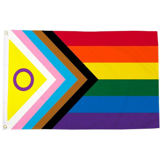 5 x 3 Feet Intersex Inclusive Progress Flag with Brass Eyelets