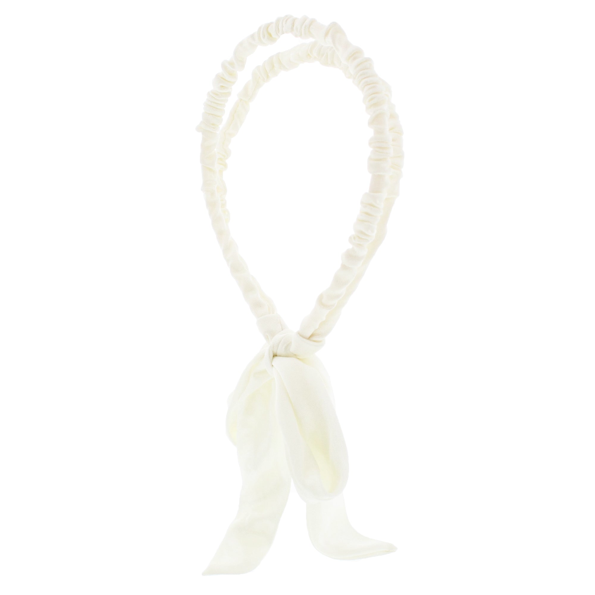 15mm Satin Frilly Double Aliceband with Bow