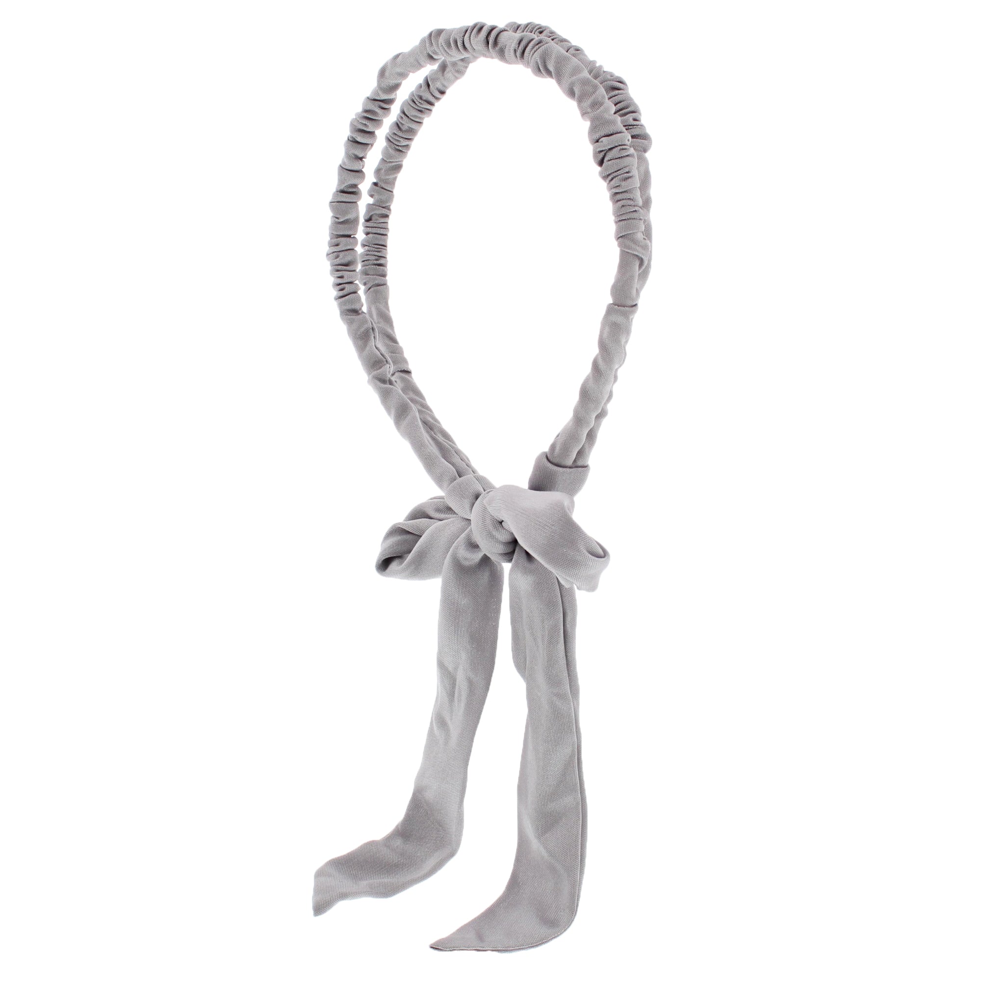 15mm Satin Frilly Double Aliceband with Bow
