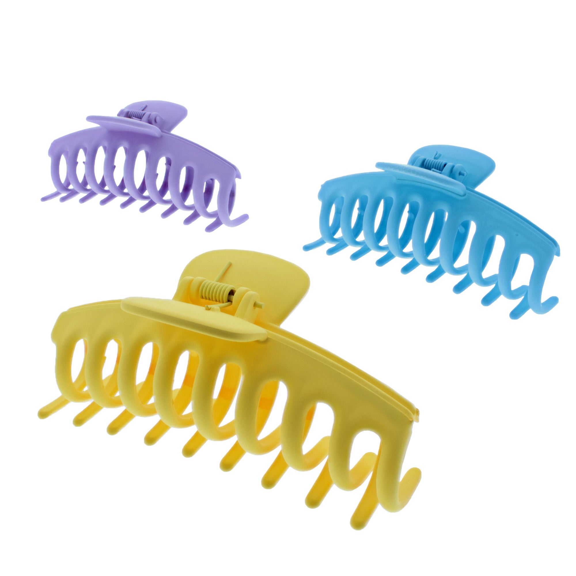11cm Assorted Matte Finish Barrel Hair Claw Clips