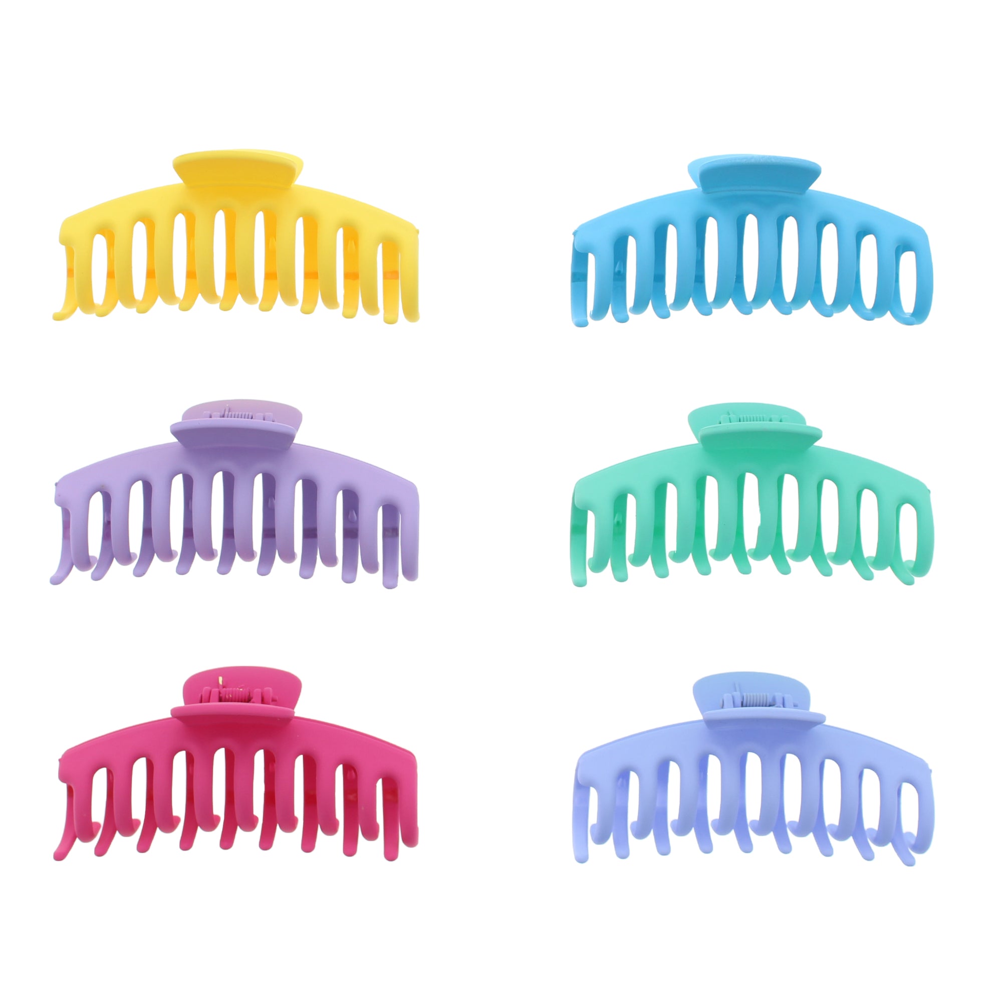 11cm Assorted Matte Finish Barrel Hair Claw Clips