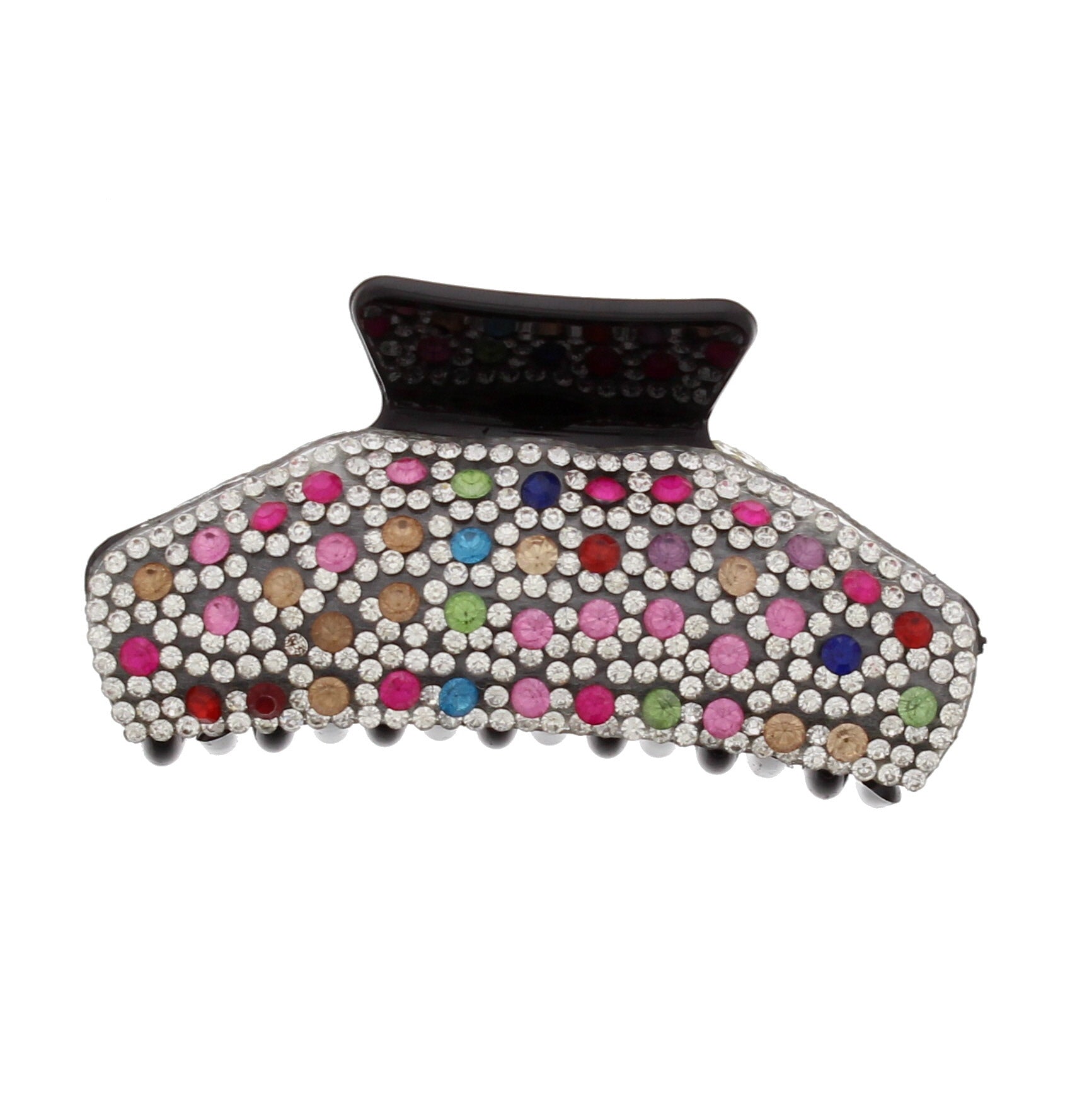 Black 8.2cm Hair Clips with Stones