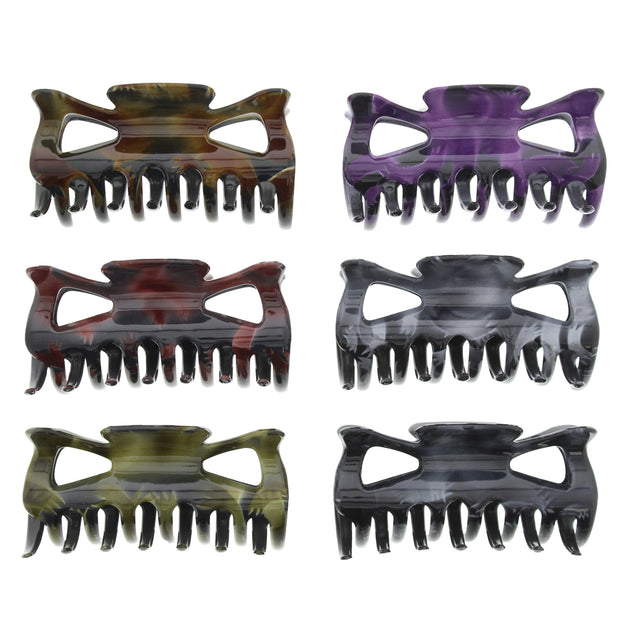 9cm Assorted Winter 2 Tone Shaded Clamps