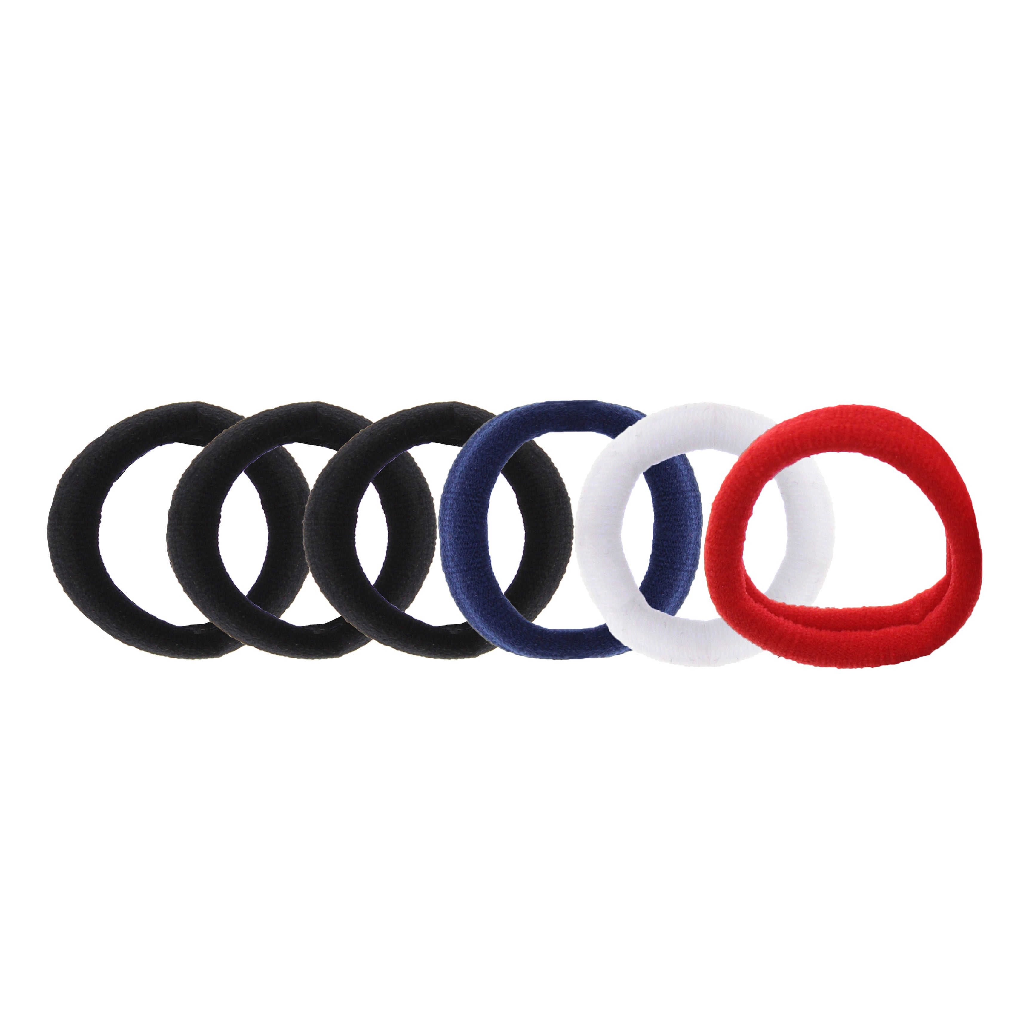 Card of 6 Soft Hair Ponios Elastic