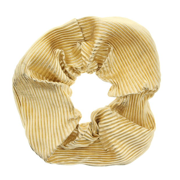 Very Large Gold Crinkle/ Corduroy Scrunchie