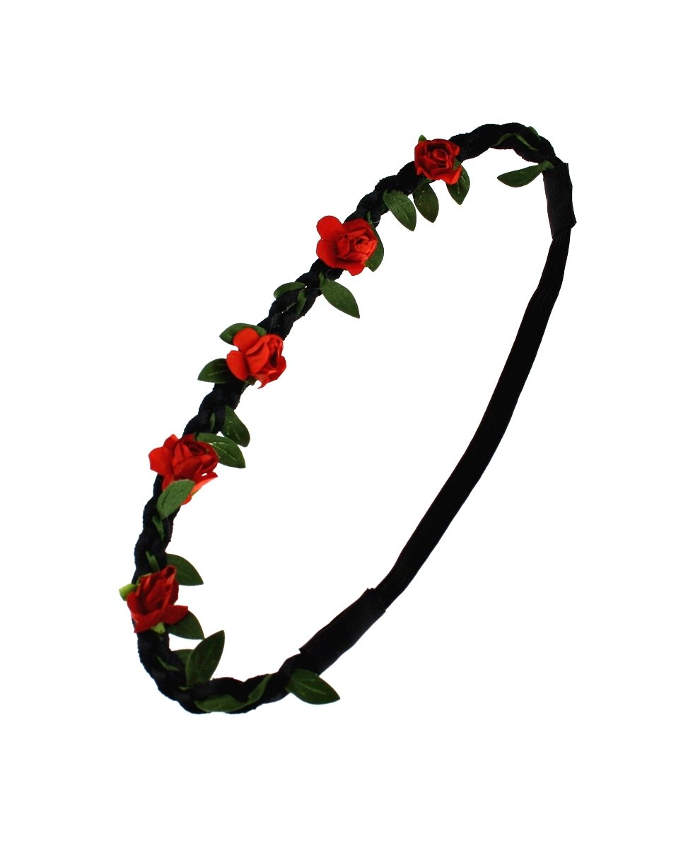 Rose Flower Elastic Headband Hair Wreath