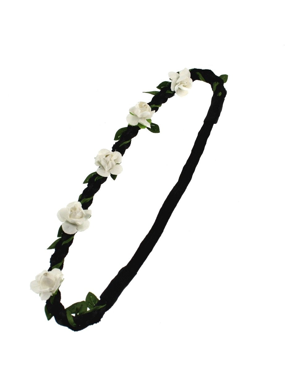 Rose Flower Elastic Headband Hair Wreath