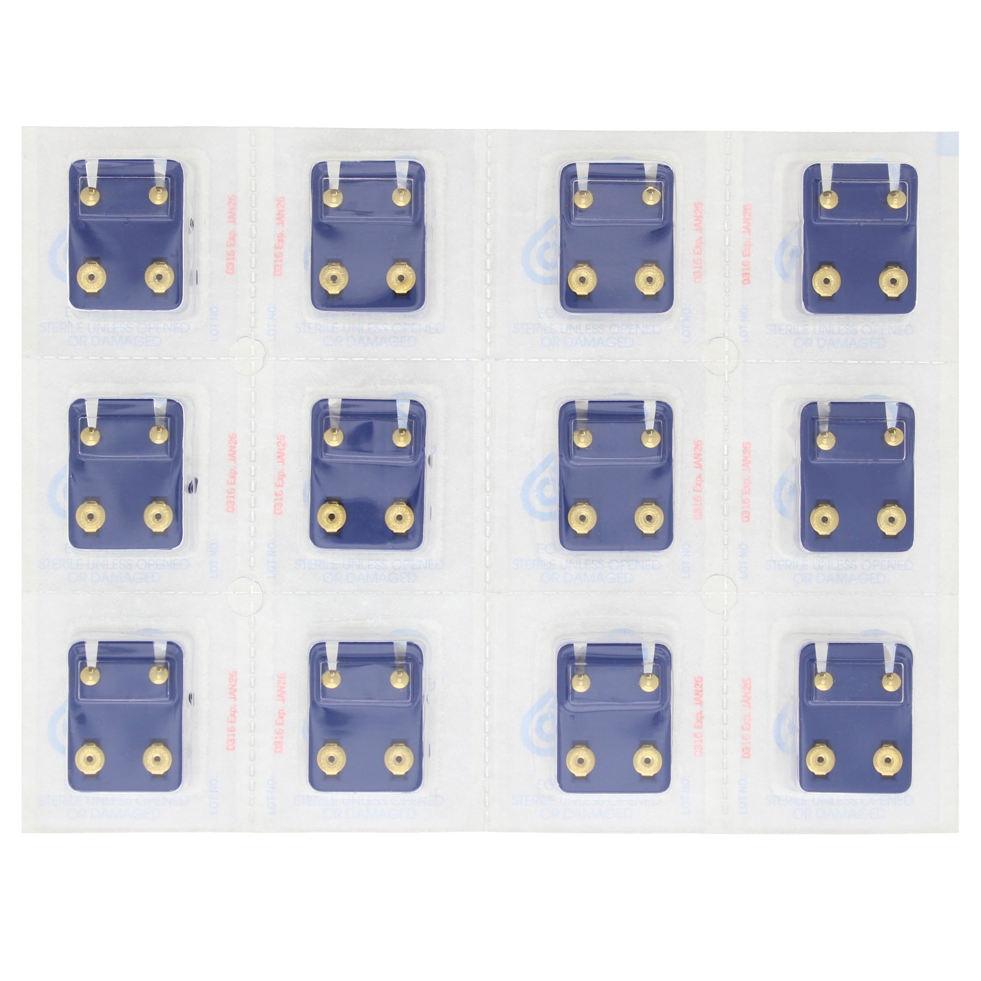 4mm Regular Sized Plated Caflon Ear Studs