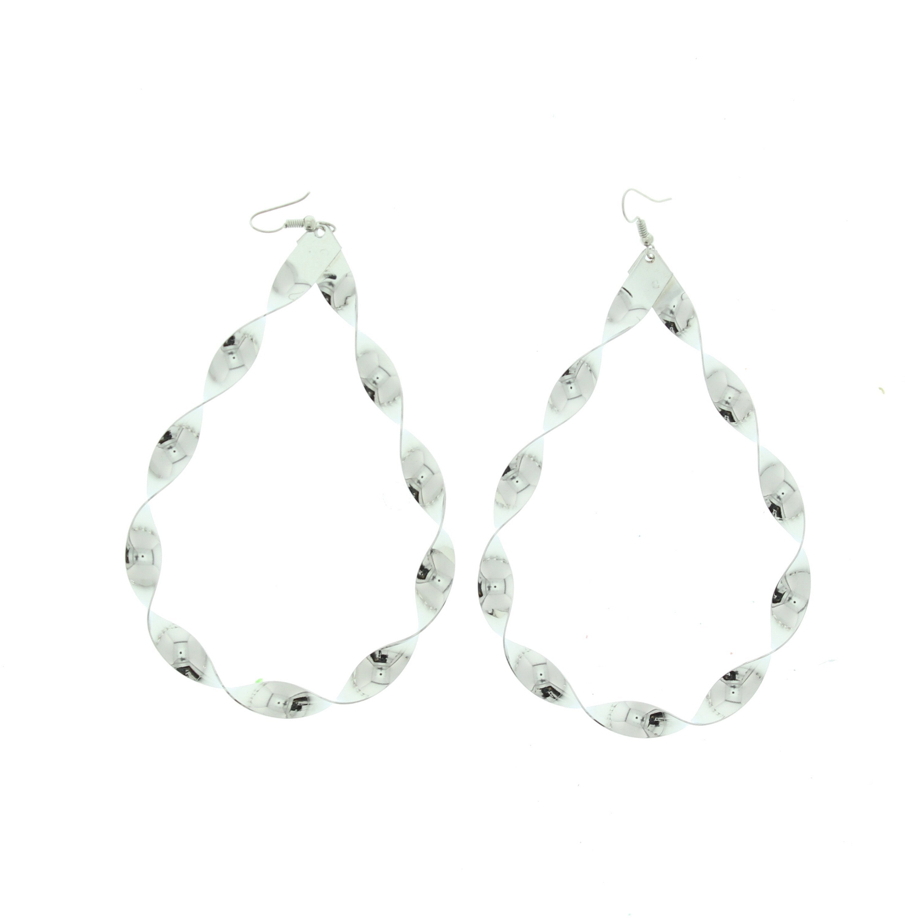 Large Twisted Tear Drop Earrings