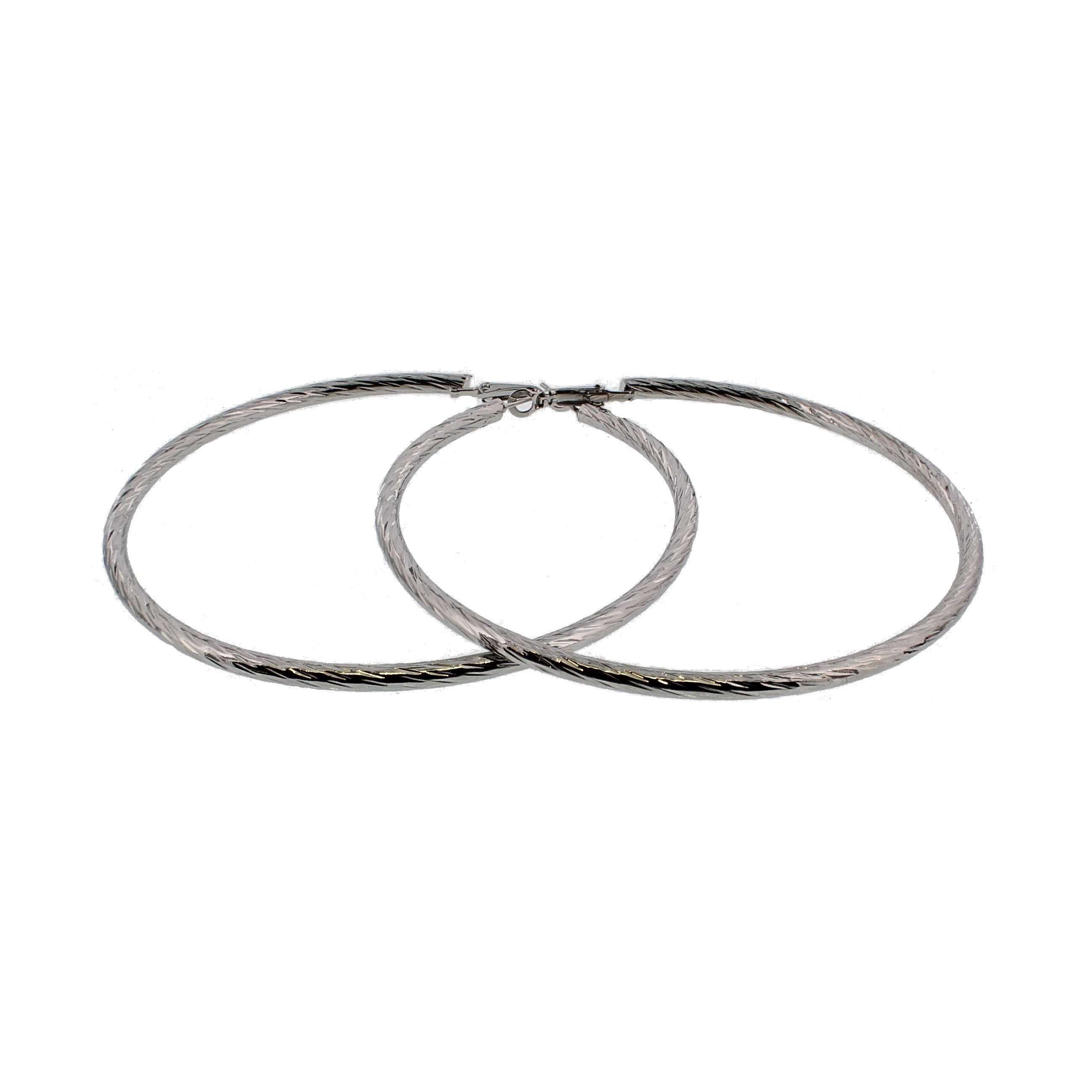 8.8cm Patterned Hoop Earrings