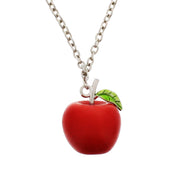 3D Apple Necklace on a 56cm Silver Chain (Aprox. 2.5cm Pendant)