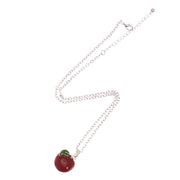 Apple Necklace on a 23.5cm Silver Chain (2 x 2cm Pendant)