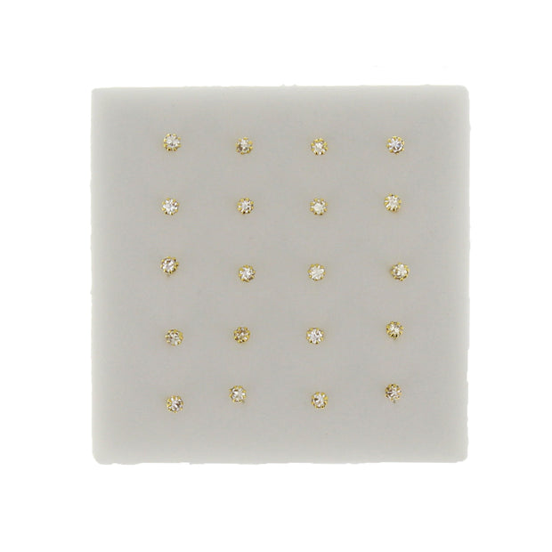 2mm Crystal Stone Gold Nose Studs