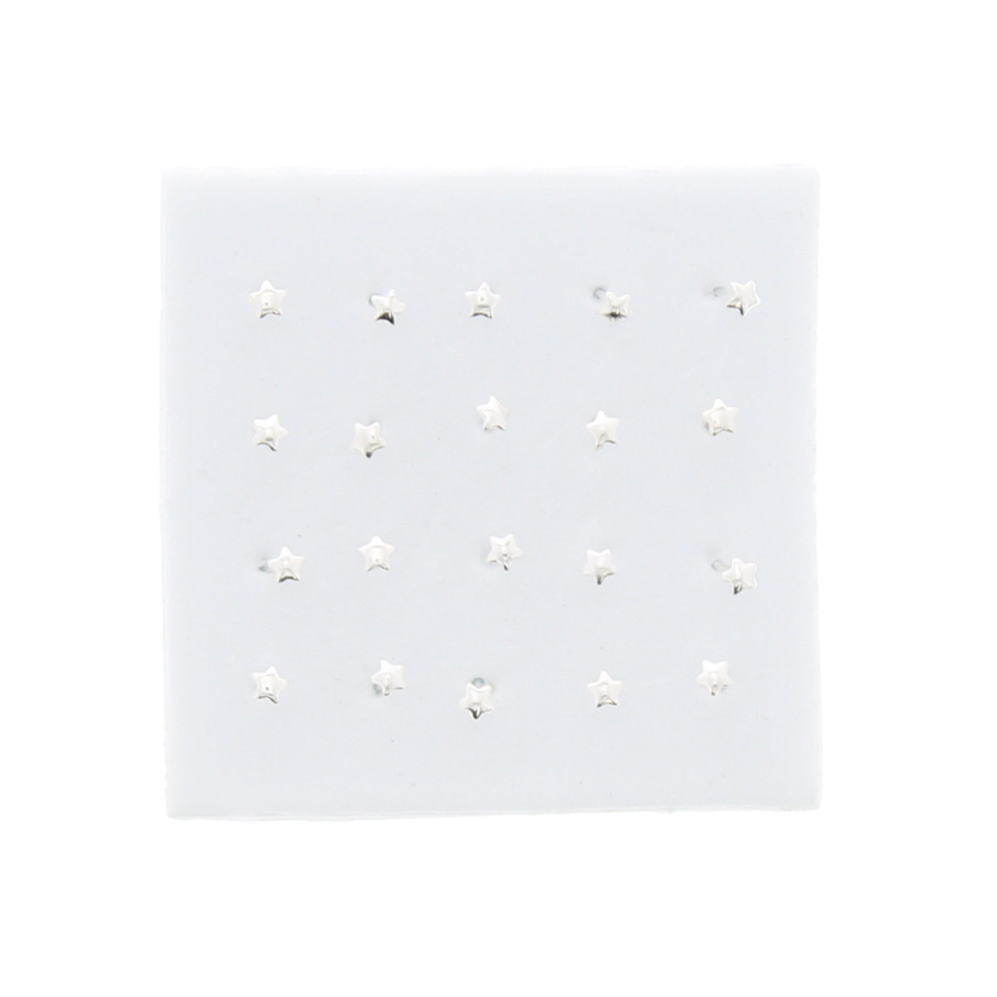 Silver Star Nose Studs