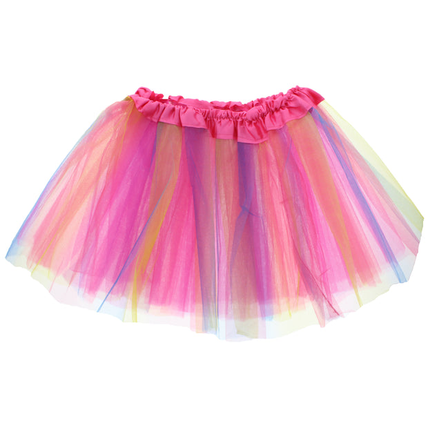 Girls 3-Layer Rainbow Tutu Skirt