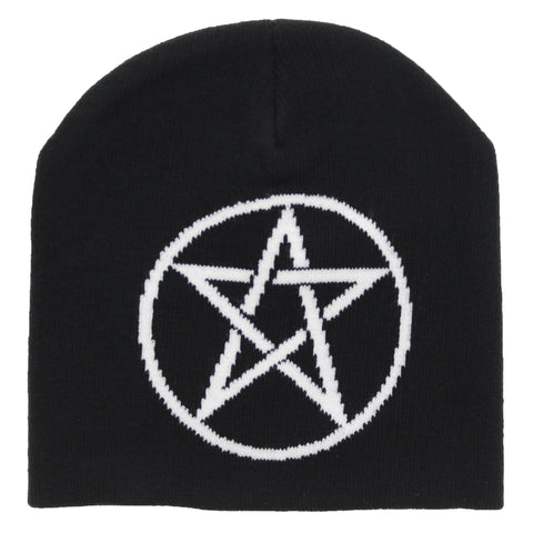 White Pentagram Sign Unisex Beanie