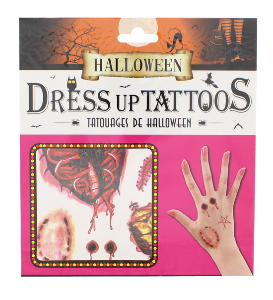 Halloween Bitten Hand Sticker Tattoos