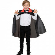 Children's Black Vampire Cape with Red Neckline
