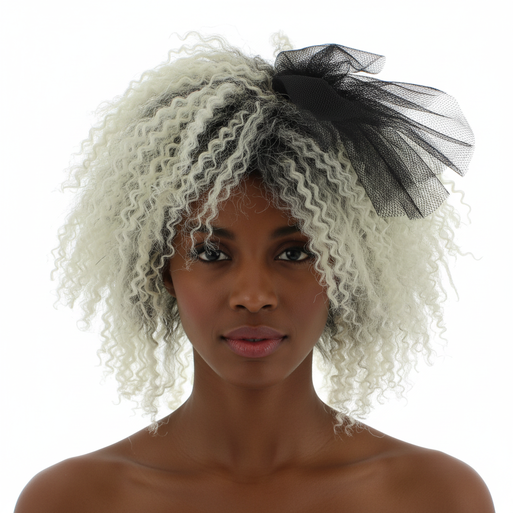 Retro 80s Wig with Bow