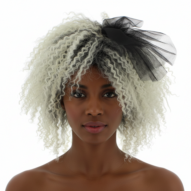 Retro 80s Wig with Bow
