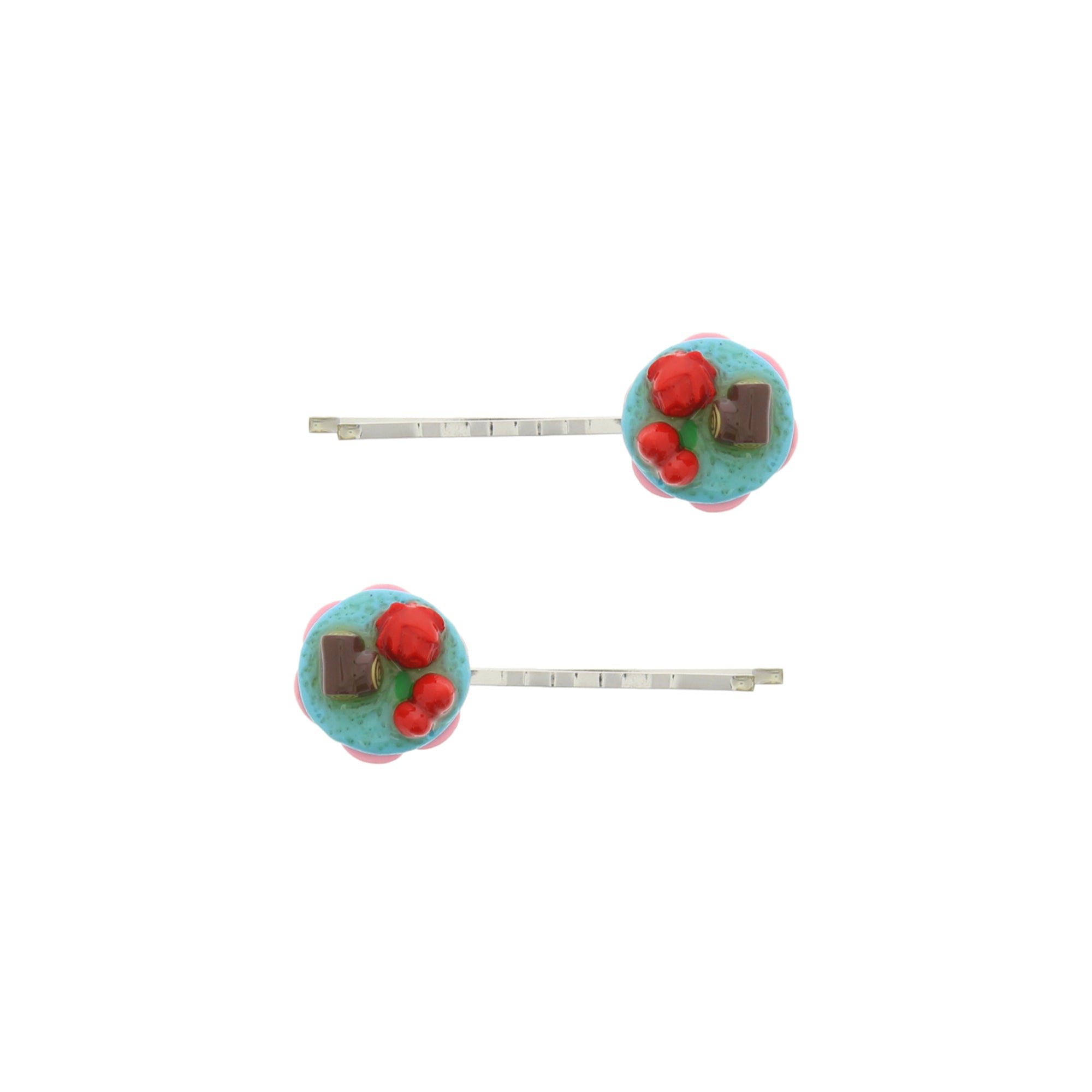 Pair of Cake Hair Grips Slides Grips