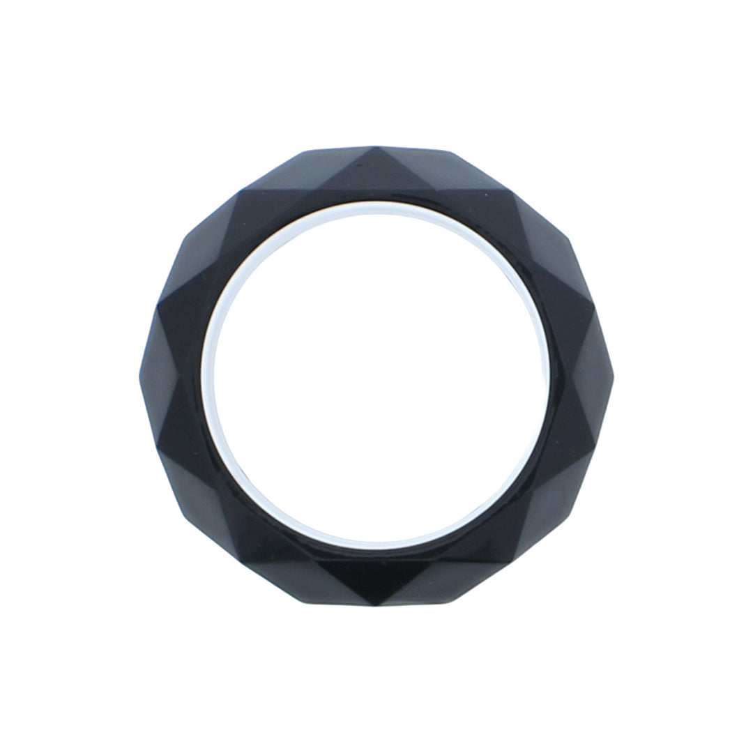 Plastic Chunky Faceted Geometric Bangle