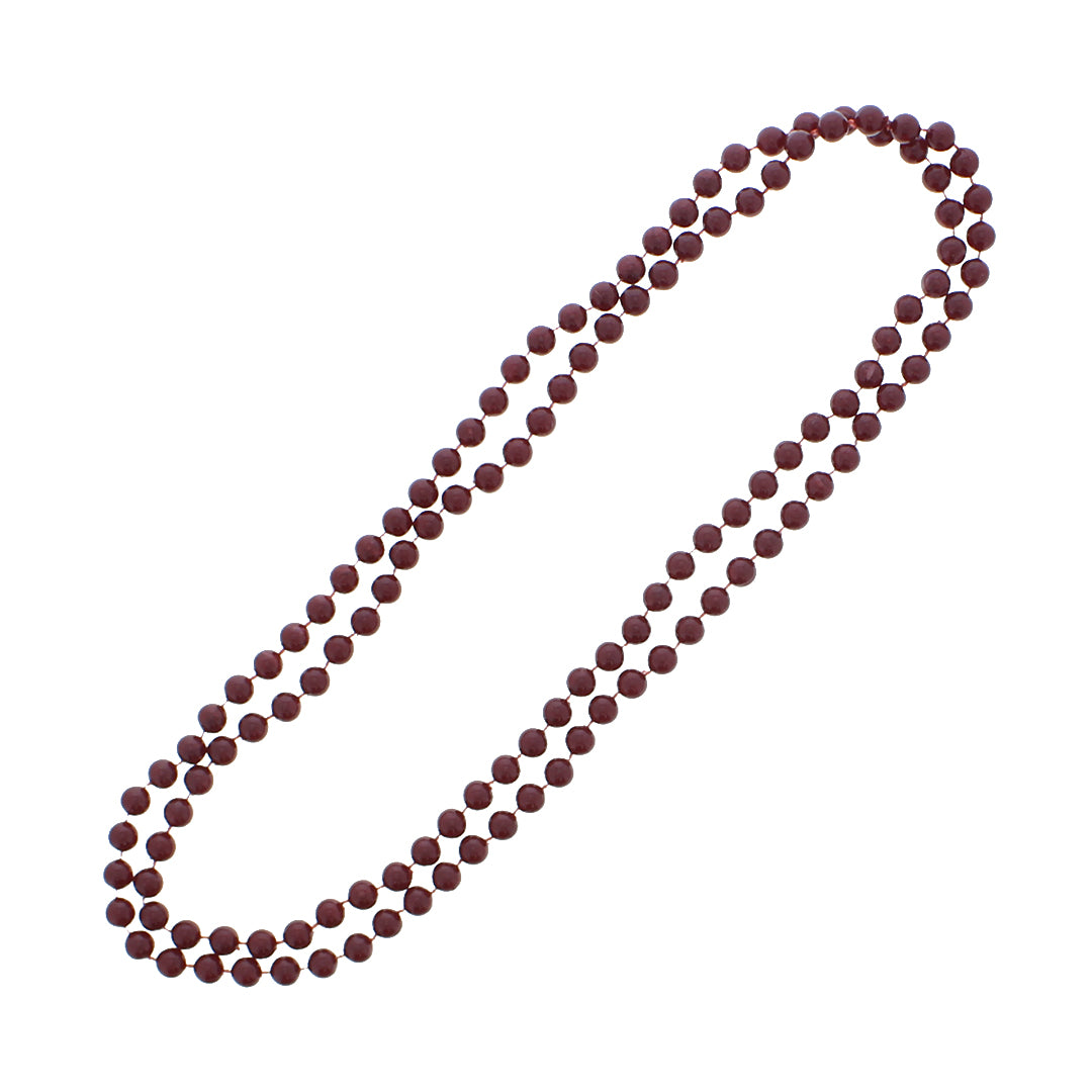 Marble Effect Long Plastic Beaded Necklace