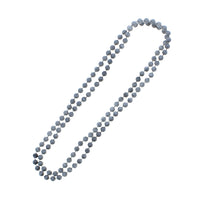 Marble Effect Long Plastic Beaded Necklace