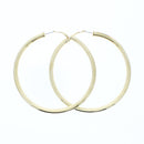 Pair of Metal Large Round Hoop Earrings