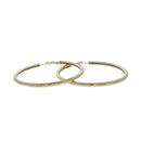 Pair of Metal Large Round Hoop Earrings