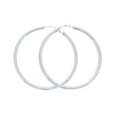 Pair of Metal Large Round Hoop Earrings
