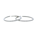 Pair of Metal Large Round Hoop Earrings