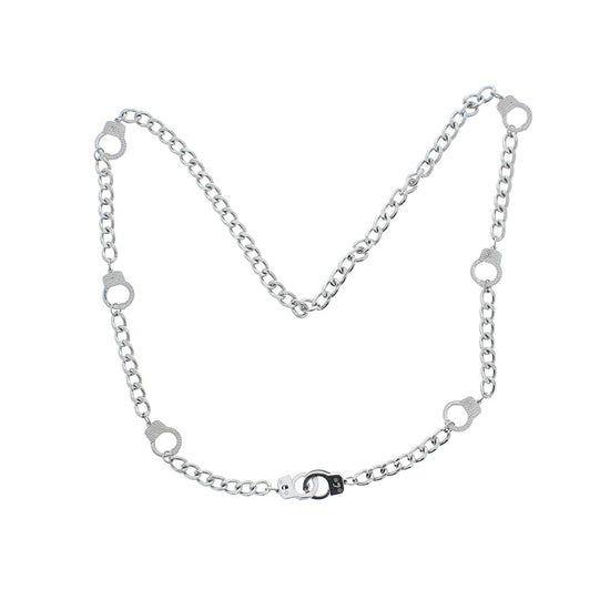 Metal Handcuff Link Chain Aesthetic Necklace
