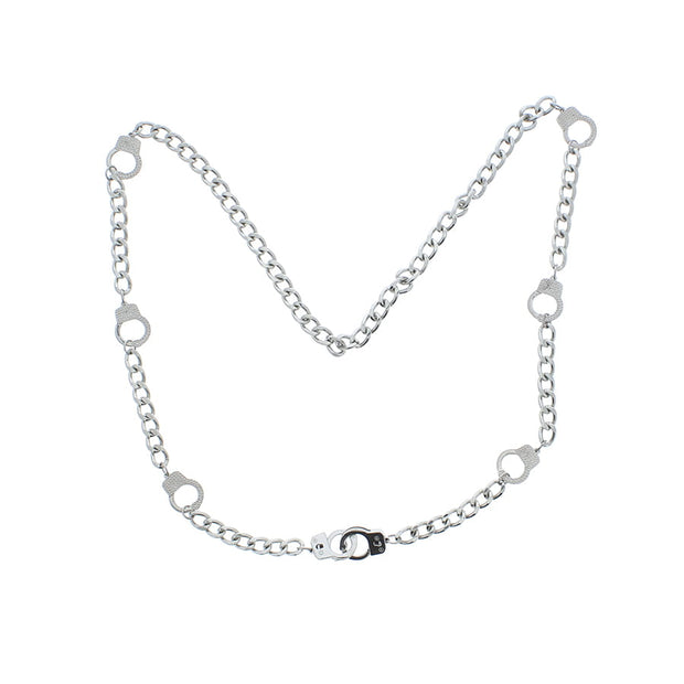 Metal Handcuff Link Chain Aesthetic Necklace