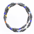 Magnetic Hematite Double Wrap Multicolour Metal Bracelet