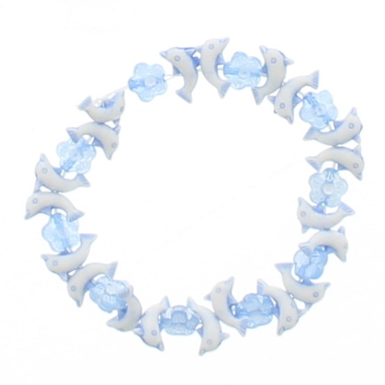 Set of 3 Blue Dolphin Bracelets