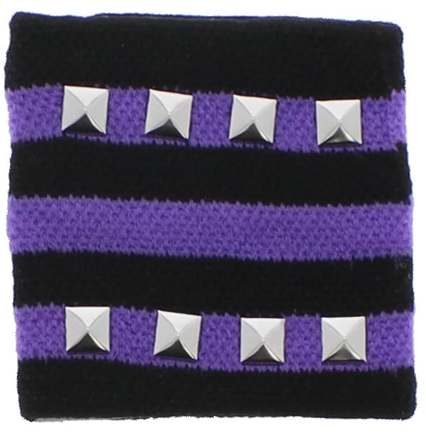 Pyramid Studded Stripe Sweatbands