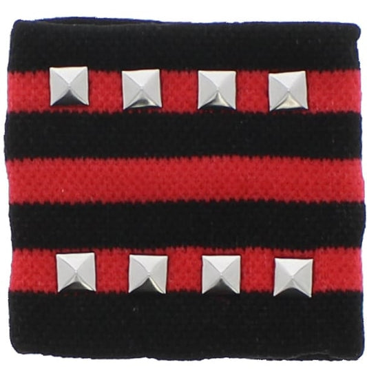 Pyramid Studded Stripe Sweatbands