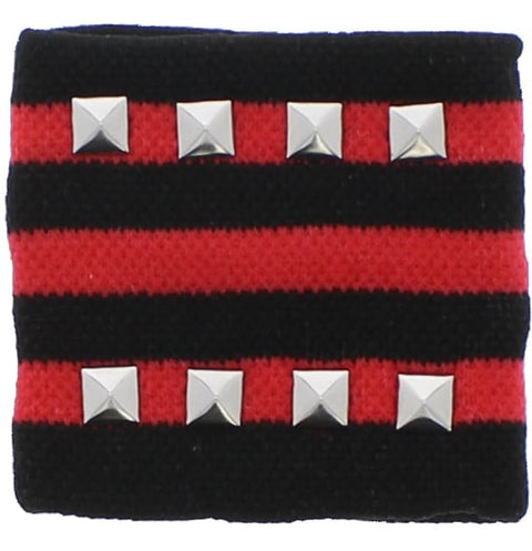 Pyramid Studded Stripe Sweatbands