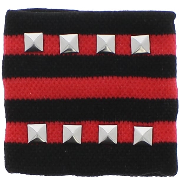 Pyramid Studded Stripe Sweatbands