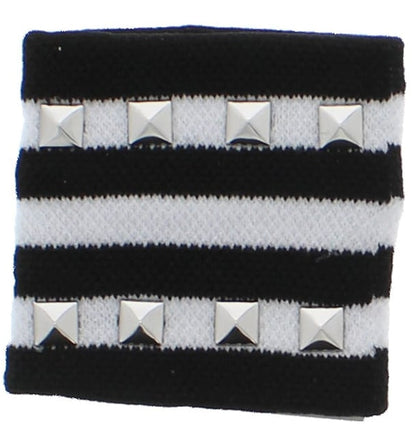Pyramid Studded Stripe Sweatbands