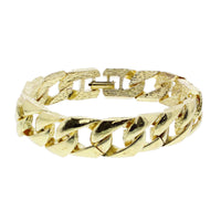 Men's Strong Gold Curb Heavy Chain Bracelet