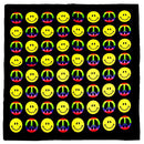 Smiley Face & Multicolour CND Peace Bandana