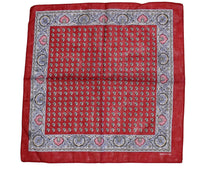 Retro Maroon Paisley Bandana with Vintage Border